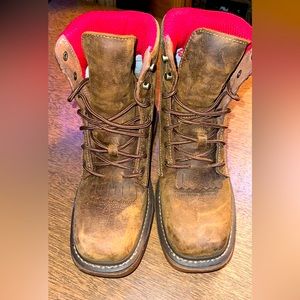 NWOT Men’s Rocky Genuine Leather Soft toe Boots Size 8